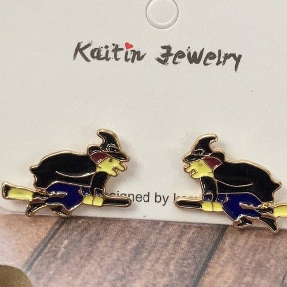 Witch broom cerco Earrings - Picture 1 of 9